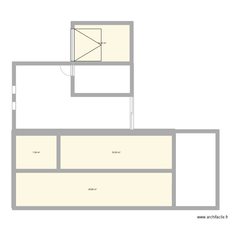 lolo. Plan de 4 pièces et 69 m2