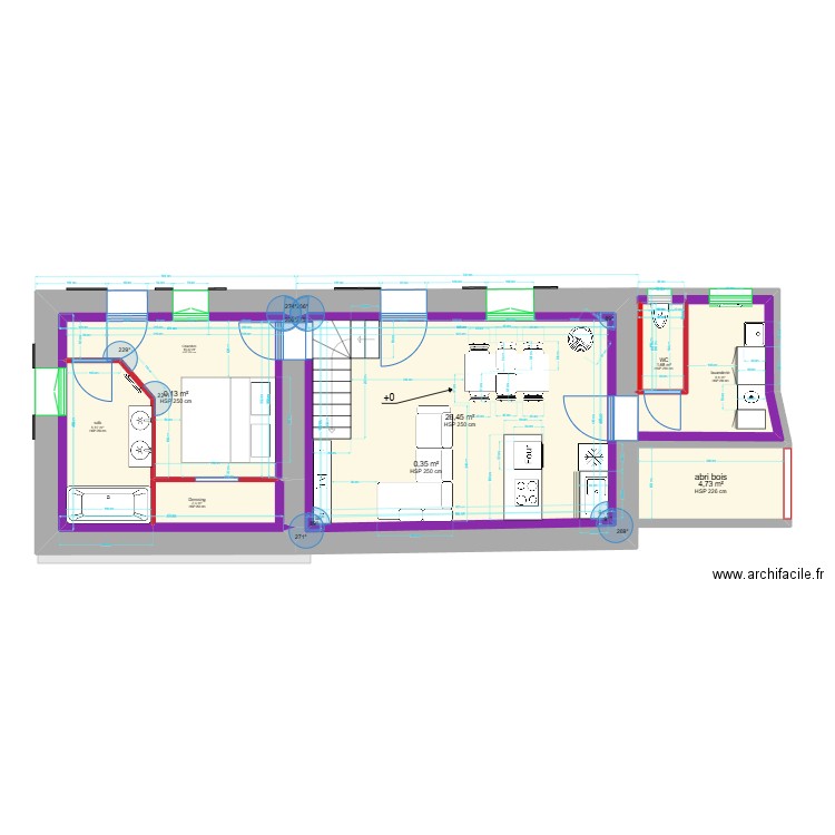 lucie 02. Plan de 13 pièces et 133 m2