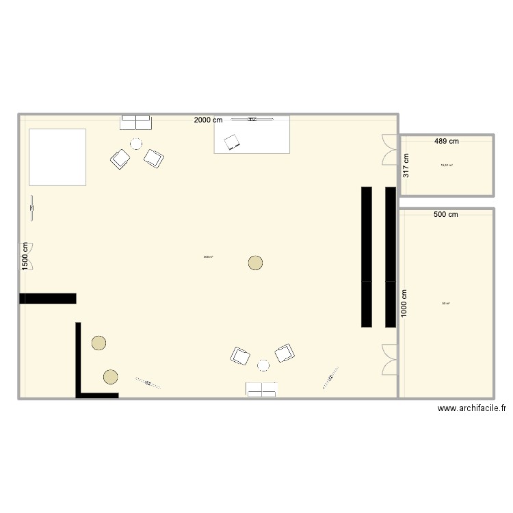 Event Stairs . Plan de 3 pièces et 366 m2