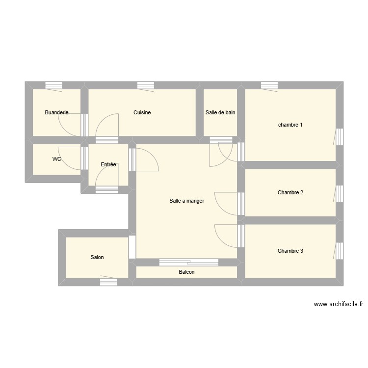 RPAL_24EFL1779. Plan de 11 pièces et 54 m2