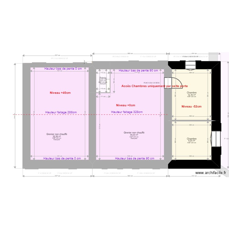 DURAND Fabrice. Plan de 16 pièces et 252 m2