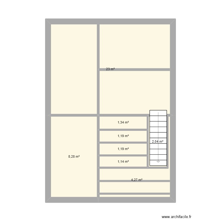 gianni. Plan de 8 pièces et 42 m2