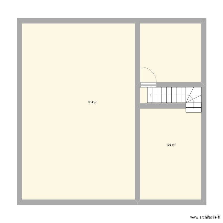 plan a construire. Plan de 2 pièces et 82 m2