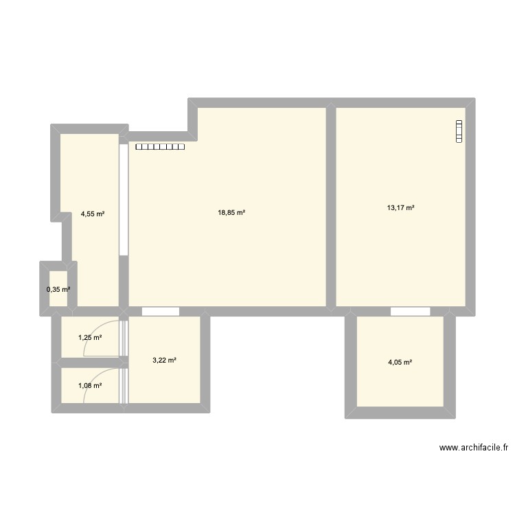 appart119. Plan de 8 pièces et 47 m2