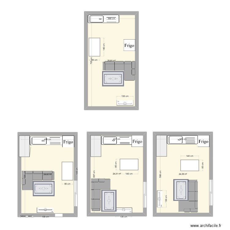 PAFRMN. Plan de 4 pièces et 99 m2