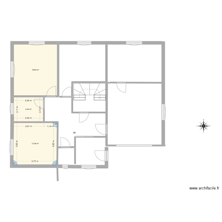 Laura projet. Plan de 3 pièces et 36 m2