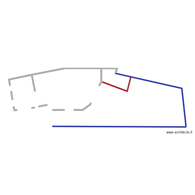 Vue en plan avec nouveau projet. Plan de 0 pièce et 0 m2