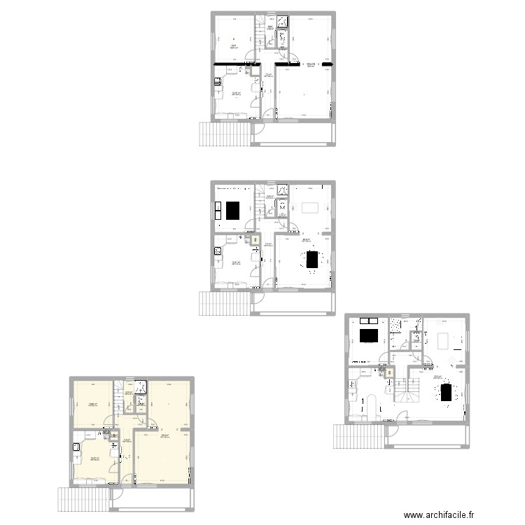 Willou. Plan de 75 pièces et 728 m2