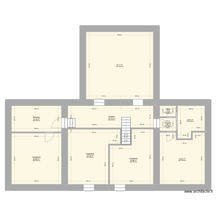 villecusson extansion v0. Plan de 19 pièces et 422 m2