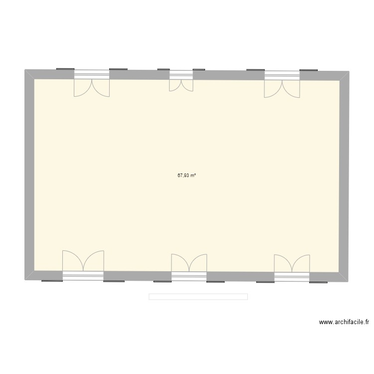 plan etage5. Plan de 1 pièce et 68 m2