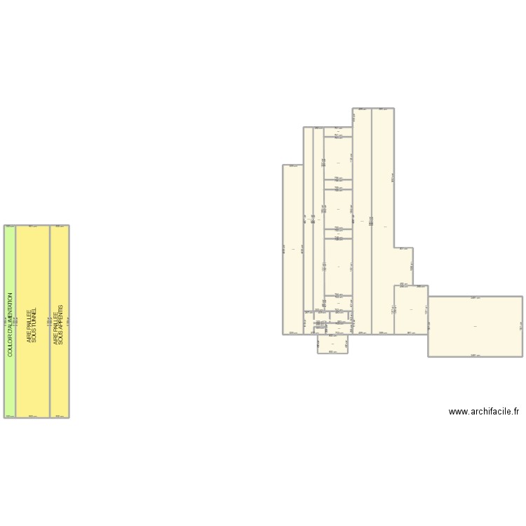 batiments agricole banou. Plan de 19 pièces et 3068 m2