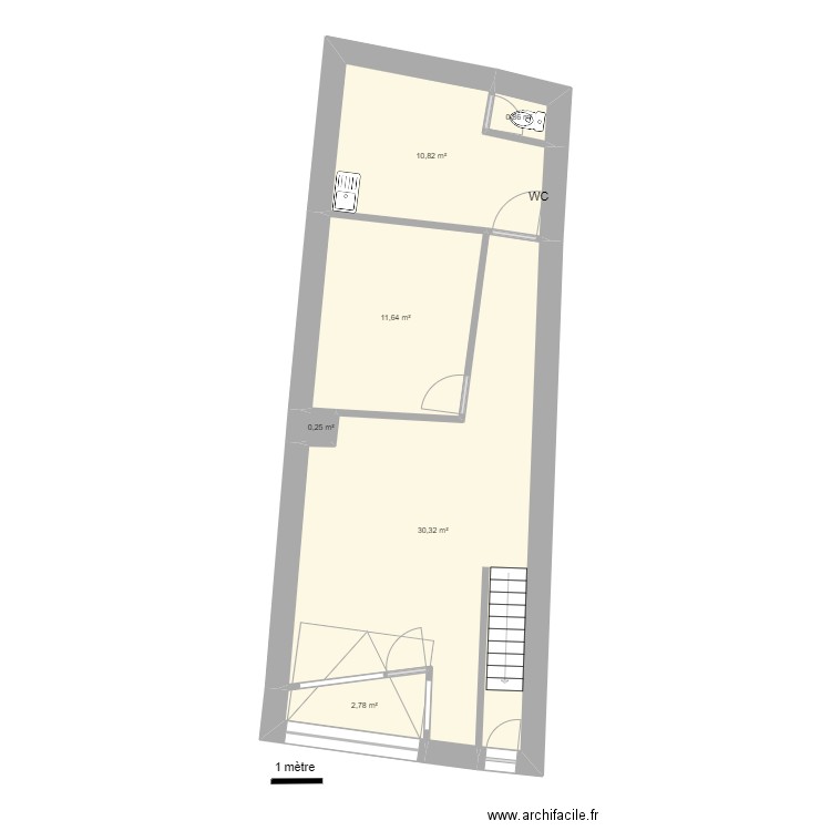 LLUCIA 6 RDC. Plan de 6 pièces et 57 m2