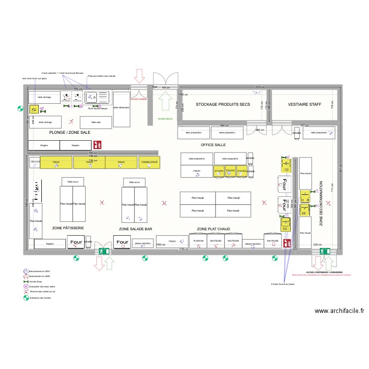 CUISINE WEC SAO PAULO TEAM CATERING. Plan de 1 pièce et 155 m2