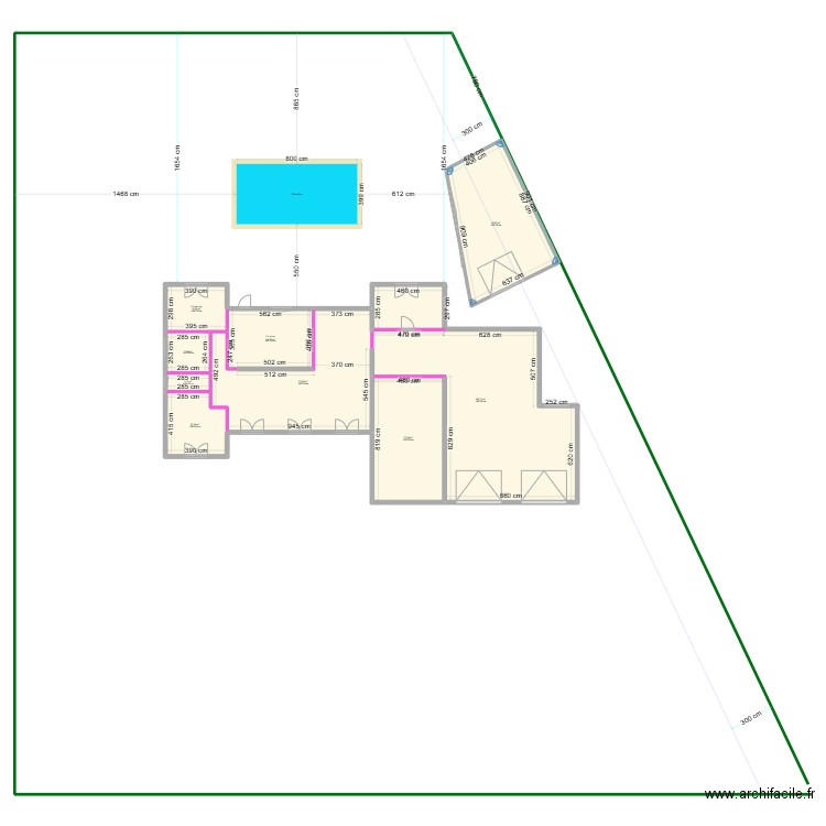 GASTES 5 M 2. Plan de 9 pièces et 312 m2