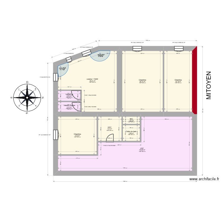 ML25002632 OTT . Plan de 14 pièces et 429 m2