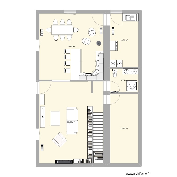 RDCTESTSONNY2. Plan de 5 pièces et 95 m2