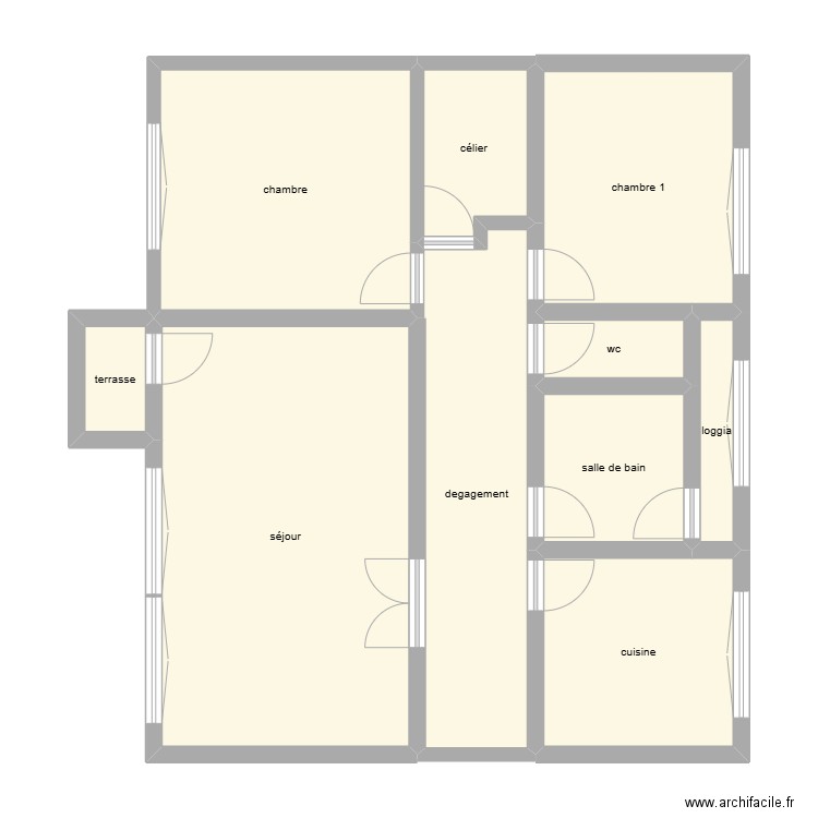 APPARTEMENT ANNEXION 6. Plan de 10 pièces et 89 m2