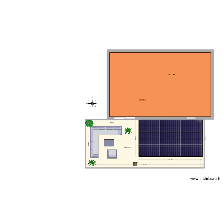 Pergo Dépalle. Plan de 4 pièces et 105 m2