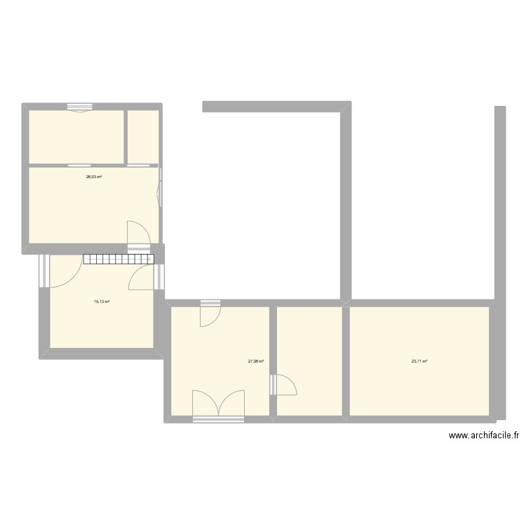 plan de base. Plan de 4 pièces et 94 m2