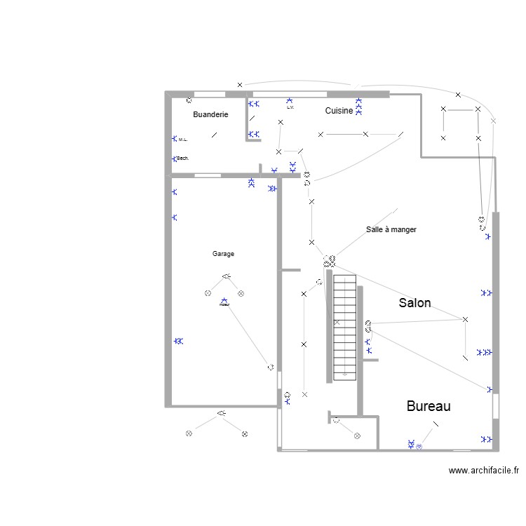 maison Fanny Romain RDC 1/4. Plan de 2 pièces et 115 m2