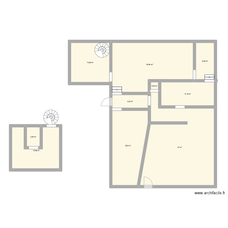 colombet rapport de stage Hector 3e . Plan de 10 pièces et 150 m2