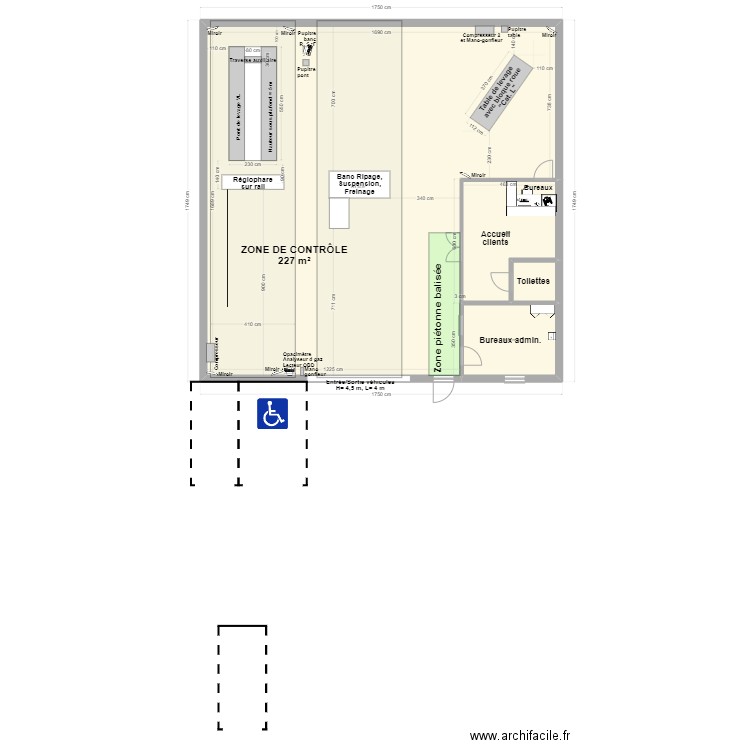 CCT mixte VL/CL BAMC Saint Sauveur. Plan de 4 pièces et 283 m2