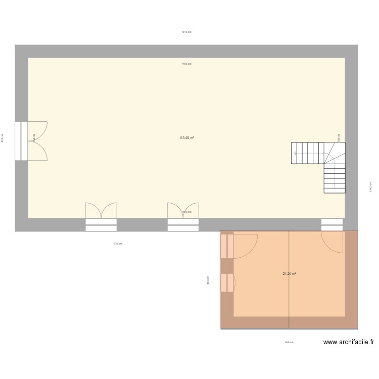 temple  RDC mouries 2.11.24. Plan de 3 pièces et 248 m2