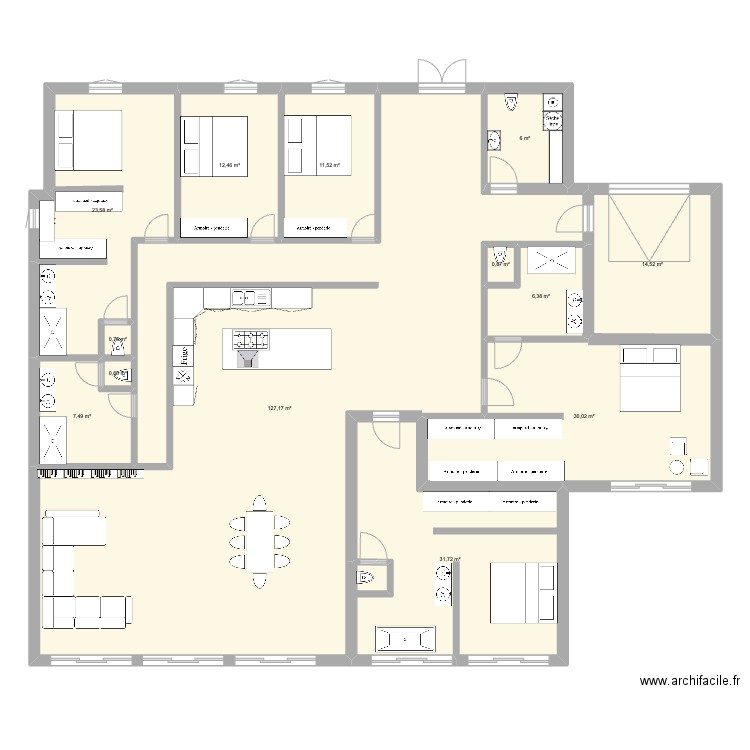 LOBREGAT. Plan de 13 pièces et 273 m2