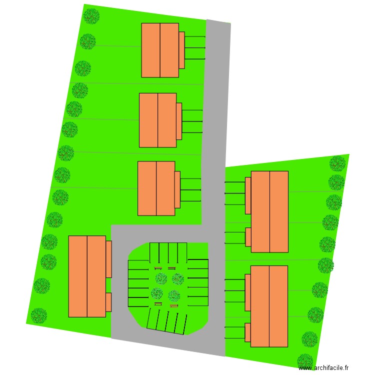 romorantin. Plan de 4 pièces et 1140 m2