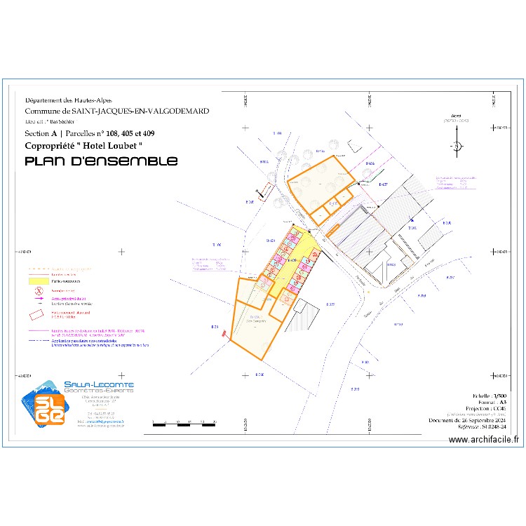 Loubet parking. Plan de 8 pièces et 976 m2