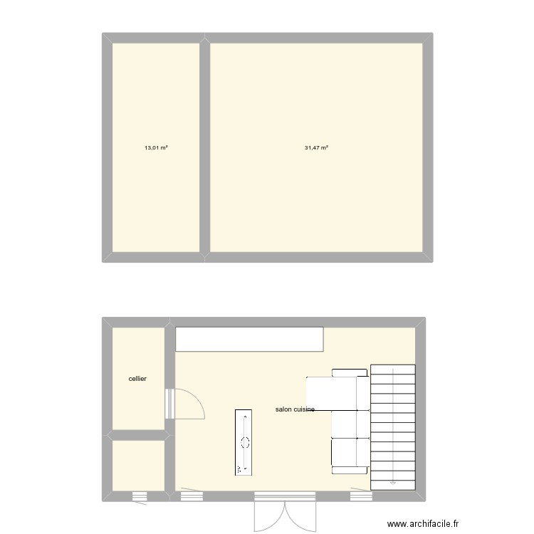 maison st gau 29. Plan de 5 pièces et 78 m2