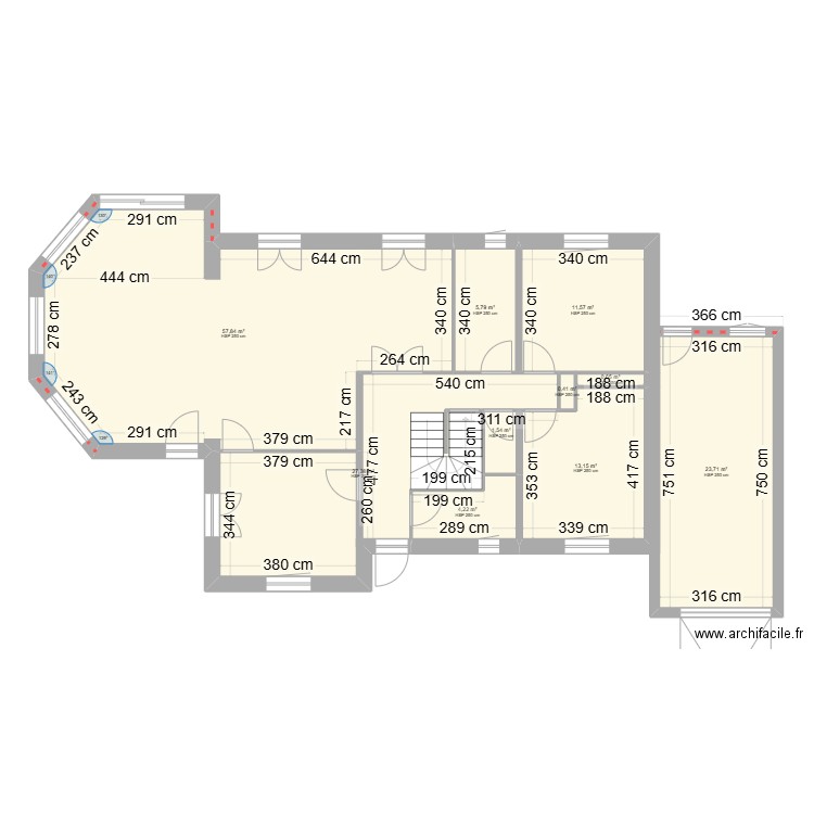 Ma maison. Plan de 10 pièces et 146 m2