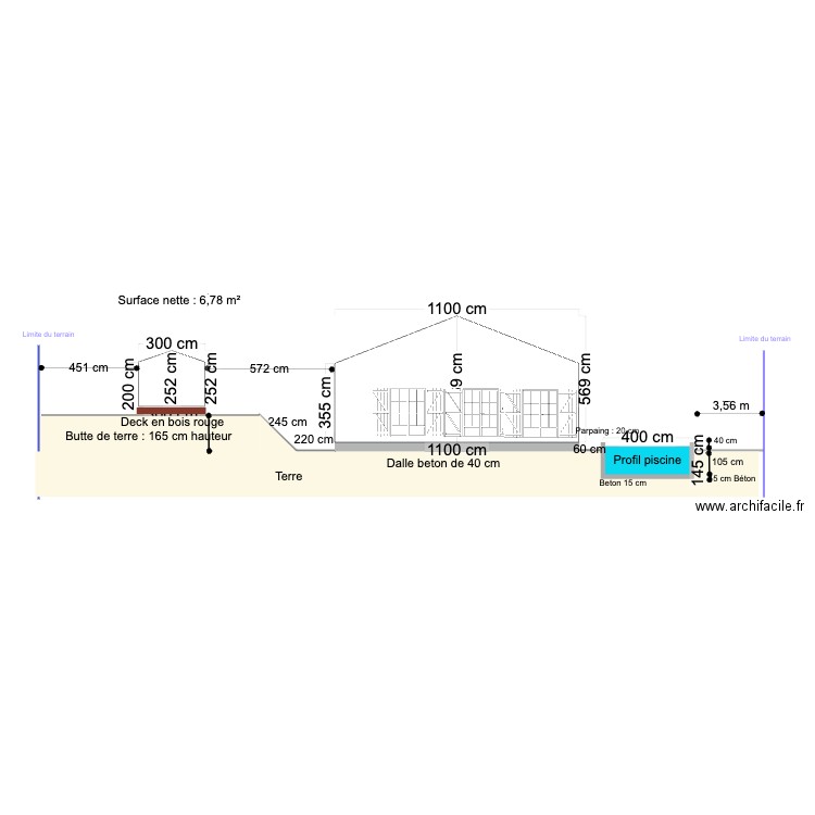 piscine plan de coupe. Plan de 0 pièce et 0 m2