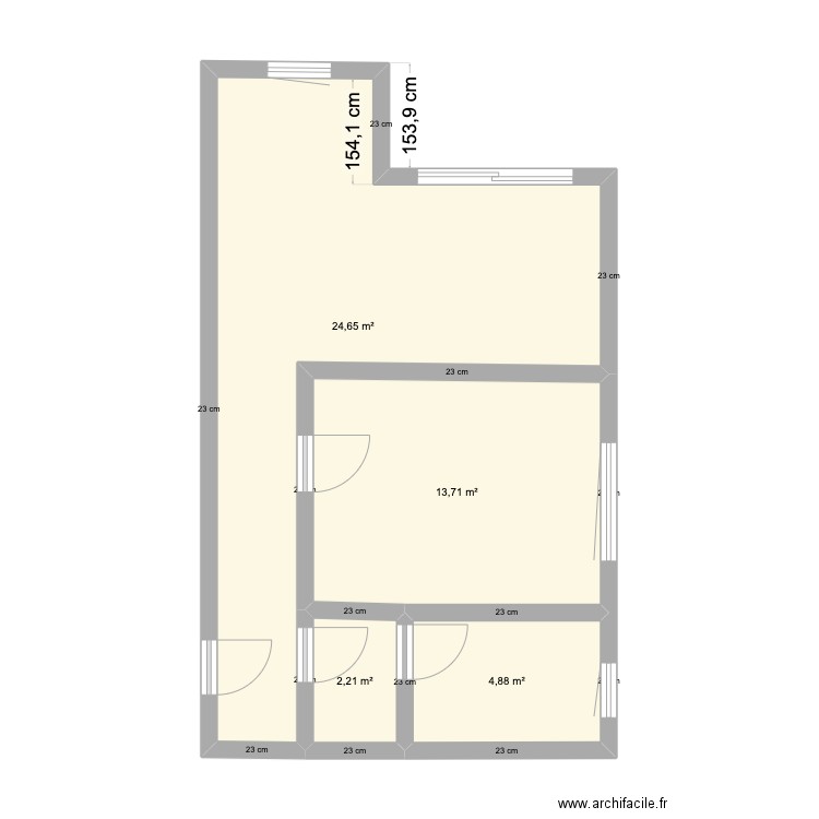 appartement via LANFRANCO. Plan de 4 pièces et 45 m2