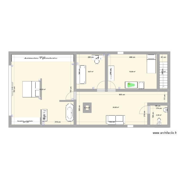 maison. Plan de 7 pièces et 102 m2