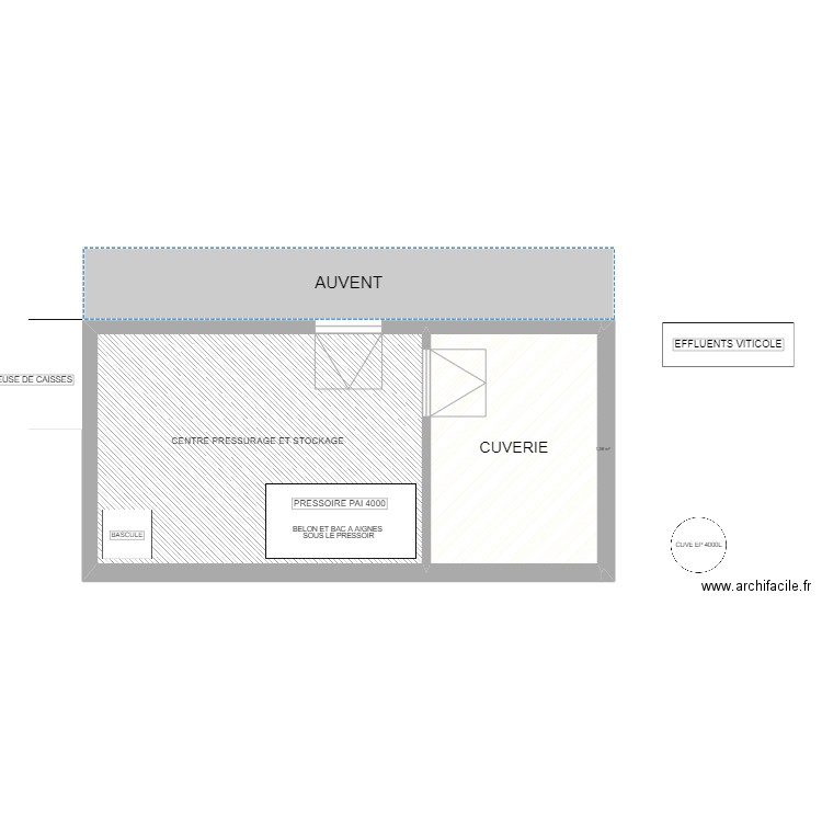 PRESSOIR 2. Plan de 3 pièces et 148 m2