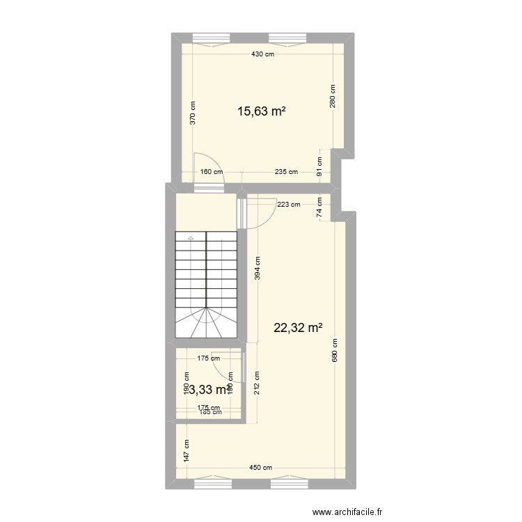 Binche 2eme. Plan de 4 pièces et 47 m2