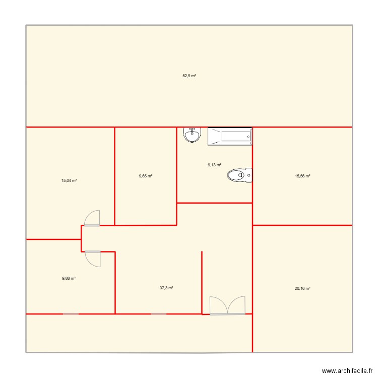 ma maison. Plan de 8 pièces et 170 m2