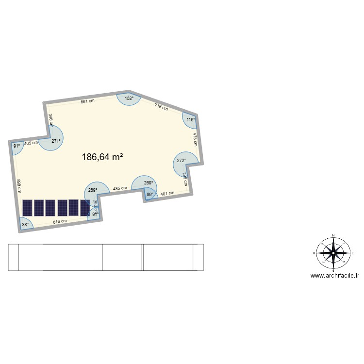 residence principale. Plan de 1 pièce et 187 m2