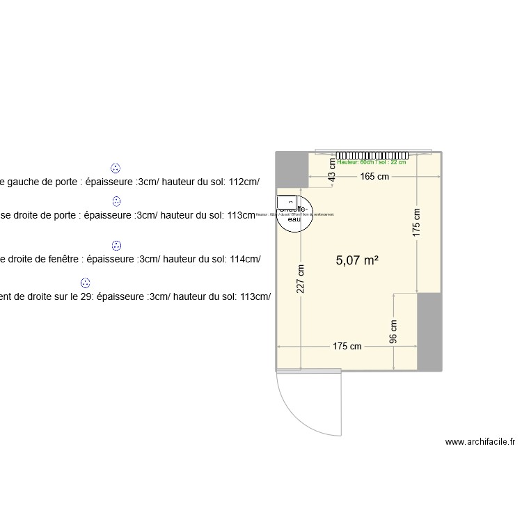 cuisine alexis. Plan de 3 pièces et 6 m2