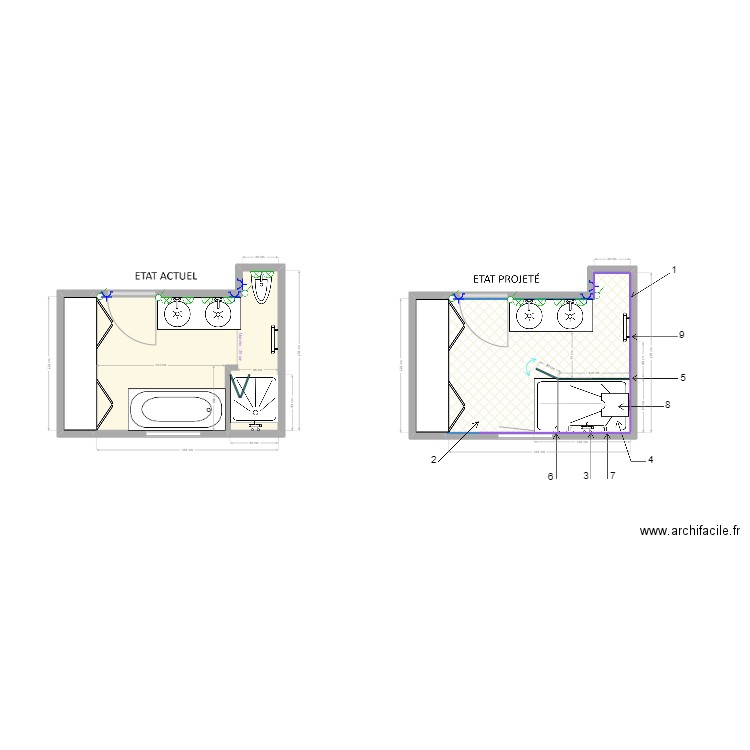 dosser STORCK. Plan de 4 pièces et 16 m2