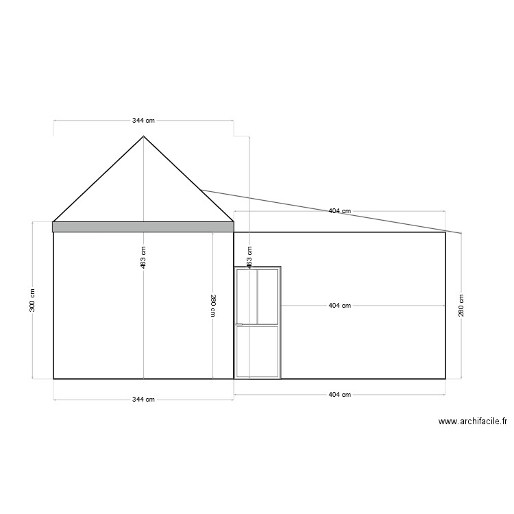 facade. Plan de 0 pièce et 0 m2