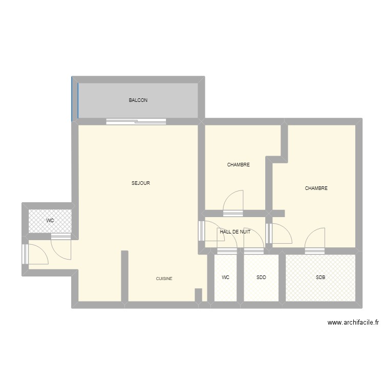 JAVAUX. Plan de 9 pièces et 82 m2