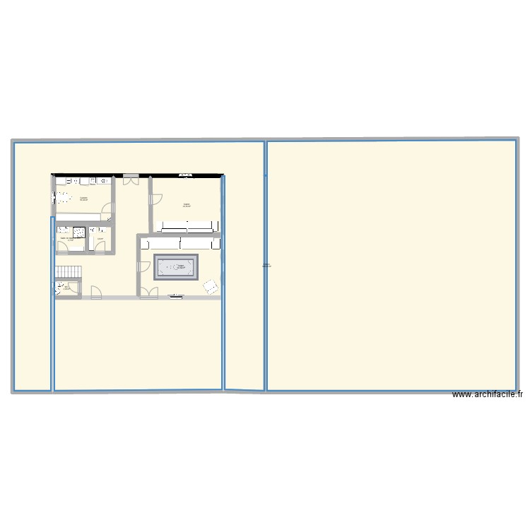 rdc maison. Plan de 7 pièces et 854 m2