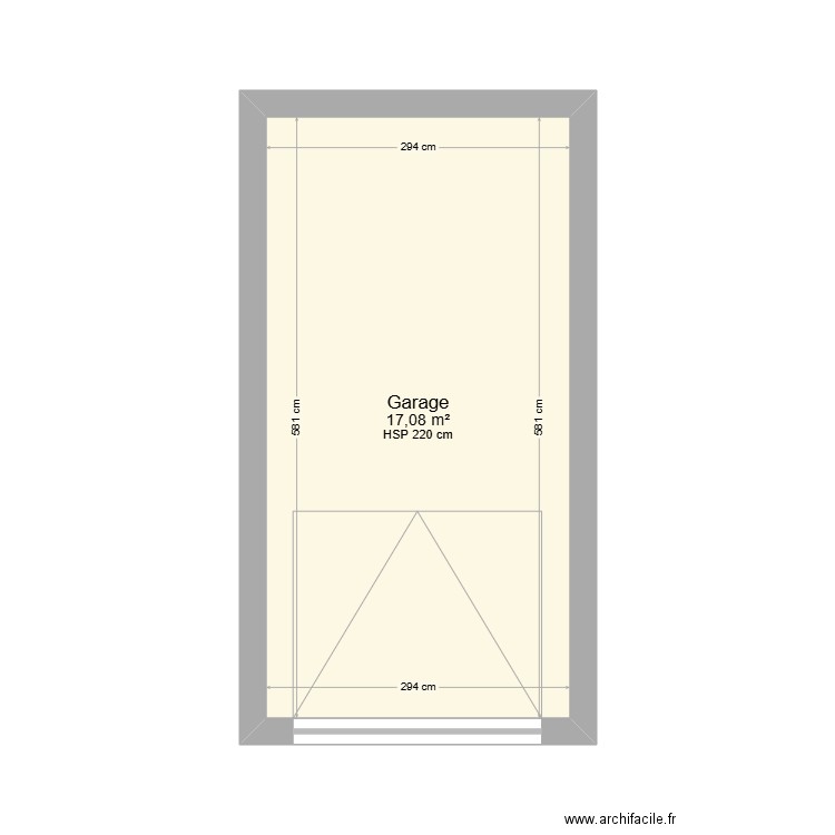 plan GARAGE EISENBART. Plan de 1 pièce et 17 m2