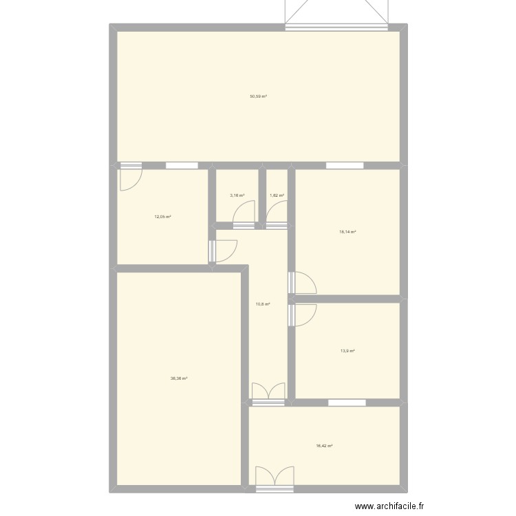 maison. Plan de 9 pièces et 163 m2