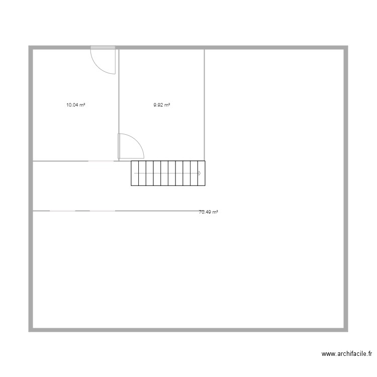 Burgard (Sous-Sol). Plan de 3 pièces et 90 m2