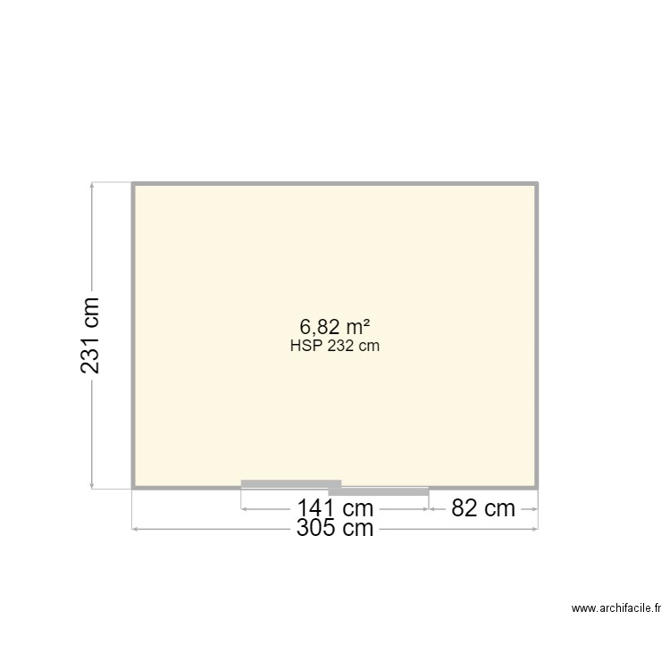 Centrale Abris METAL. Plan de 1 pièce et 7 m2