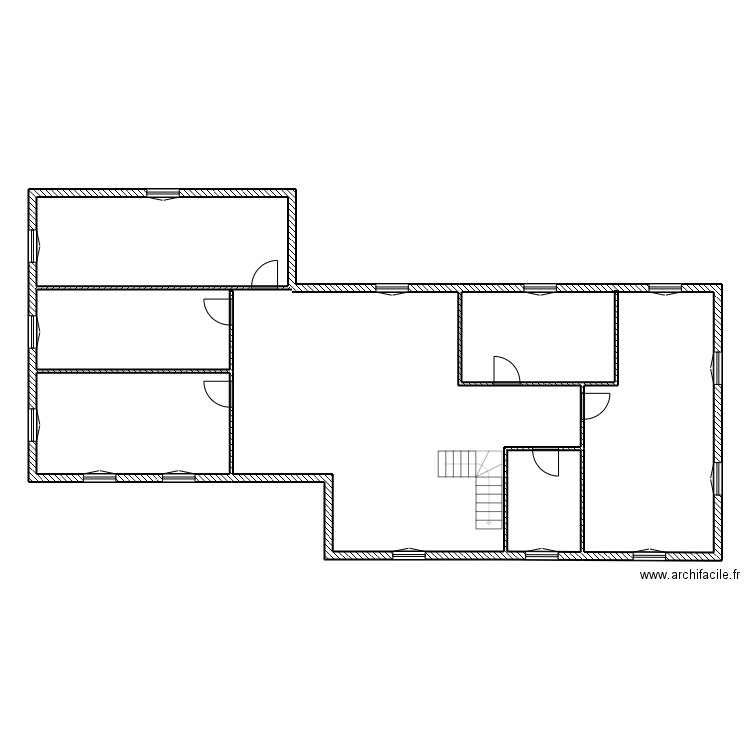 campion r+1. Plan de 5 pièces et 165 m2