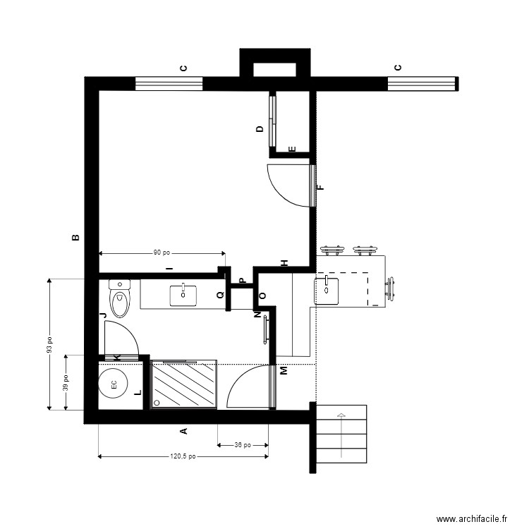 Giguère Vide. Plan de 1 pièce et 0 m2